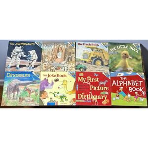 Vintage 1980s Random House Kids Bundle Of 8 Books- Astronauts, Dinosaurs & More